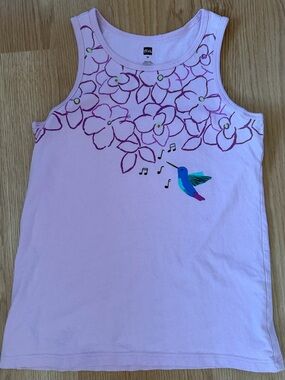 Tea Collection Lilac Tank with Hummingbird Girls 10
